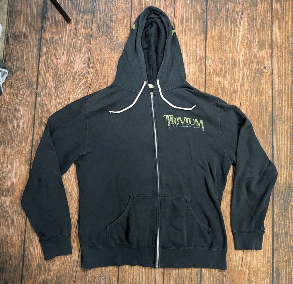 Rare Trivium In Waves Full Zip Hoodie Adult Size XL Metal Band
